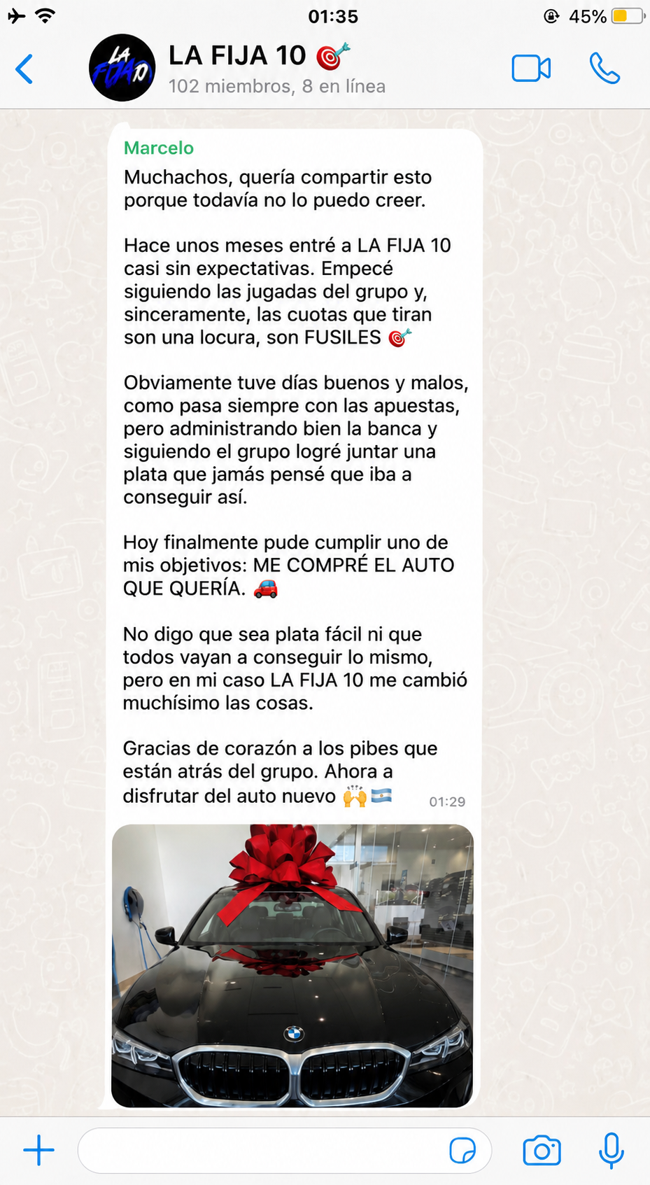 Print de miembro — primer auto